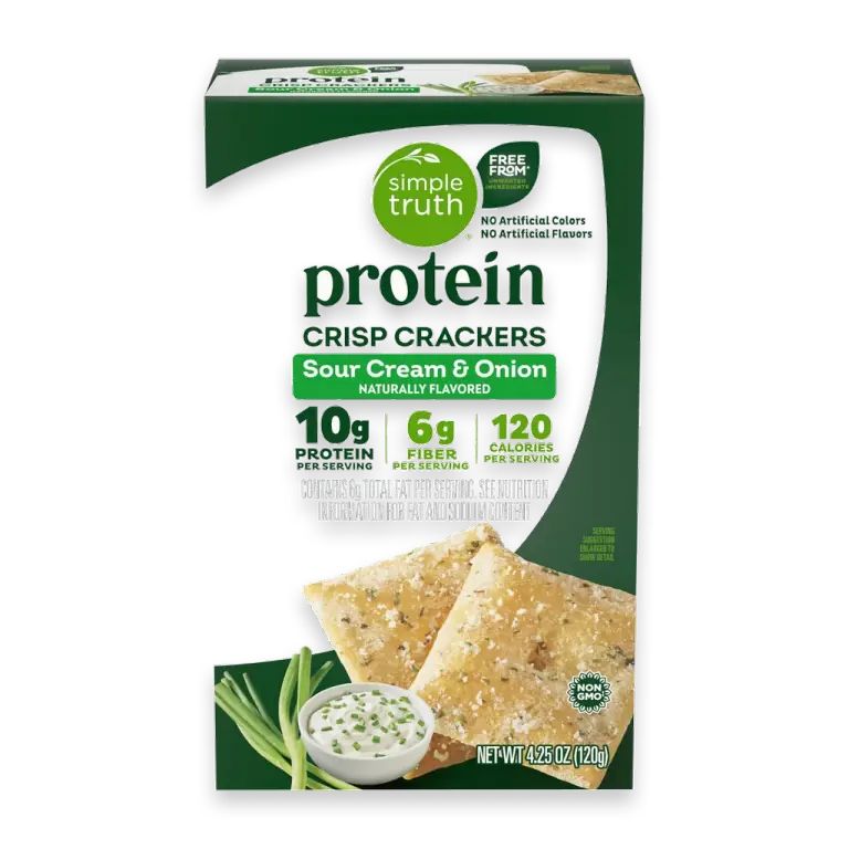 Protein Sour Cream Onion Crisp Crackers