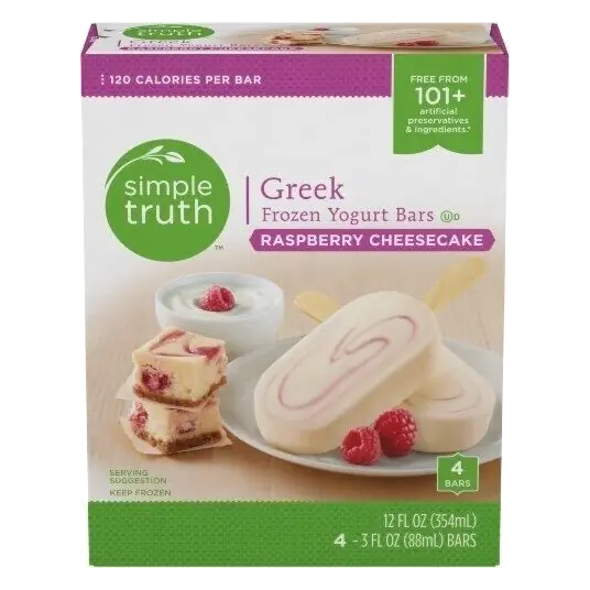 Raspberry Cheesecake Greek Frozen Yogurt Bars