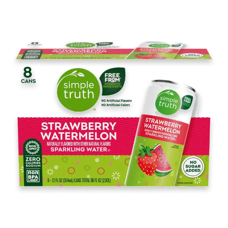 Strawberry Watermelon Sparkling Seltzer Water Cans