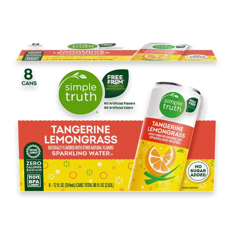 Tangerine Lemongrass Sparkling Seltzer Water Cans