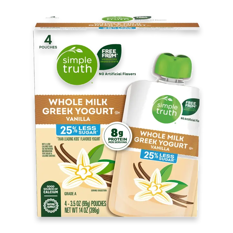 Vanilla Whole Milk Greek Yogurt Pouches