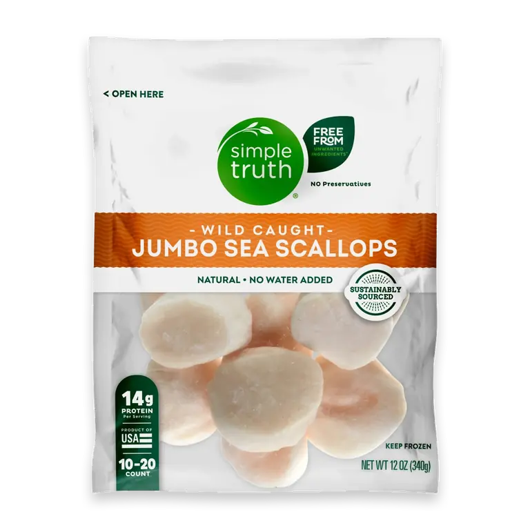 Wild Caught Jumbo Sea Scallops Frozen