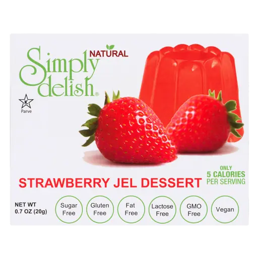 Gluten-Free Vegan Jel Dessert Strawberry 20 g