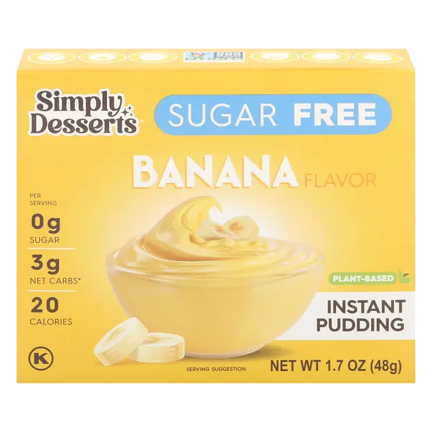 Sugar Free & Plant-Based Banana Flavor Instant Pudding