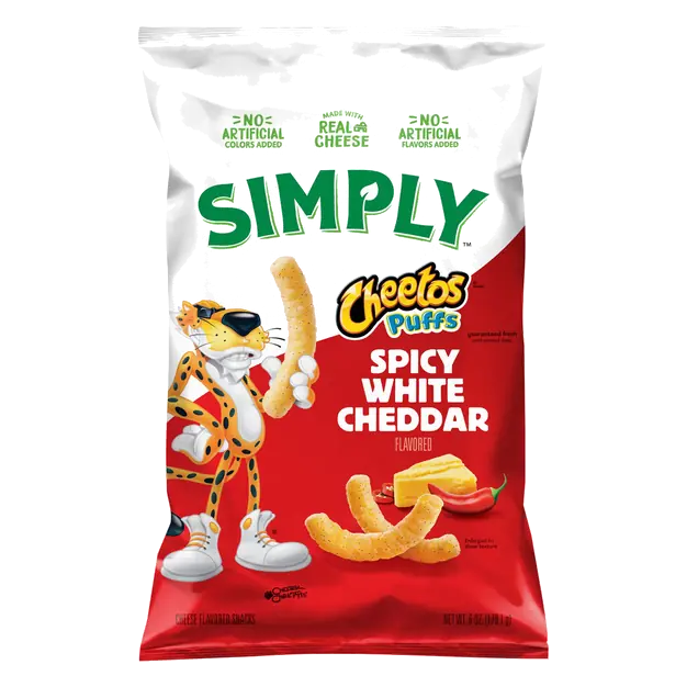 Simply Cheetos Spicy White Cheddar Cheese Puffs