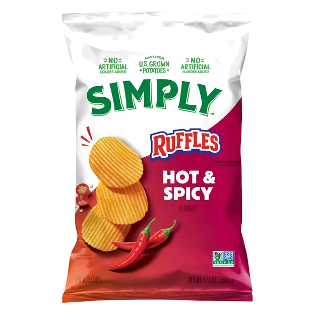 Simply Ruffles Hot & Spicy Potato Chips