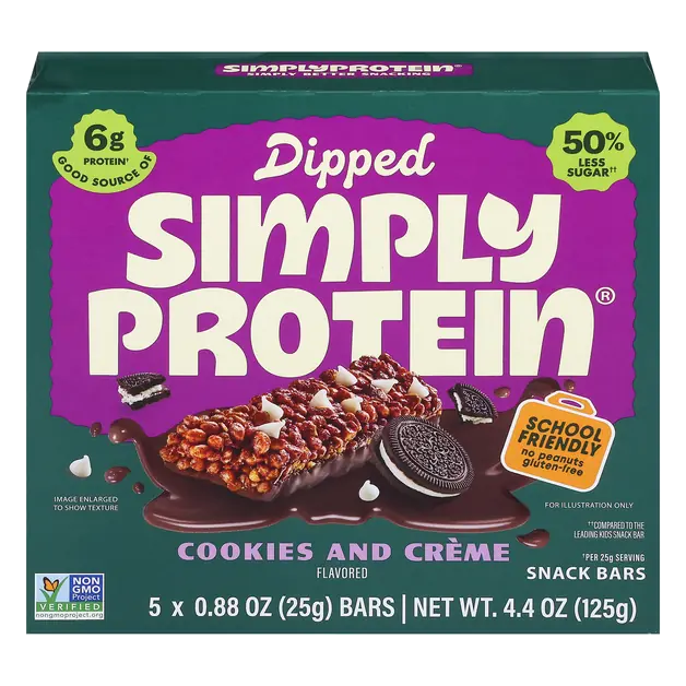 Cookies & Creme Flavored Dipped Snack Bars - 5 ct