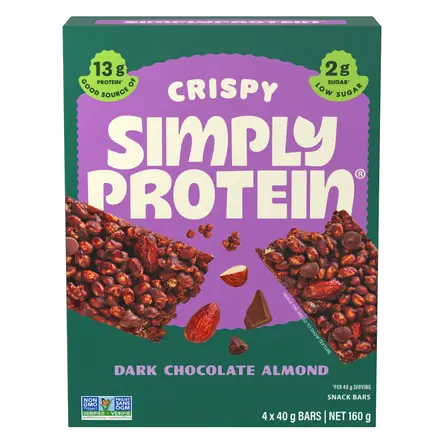 Crispy Bars Dark Chocolate Almond 4 x 40 g