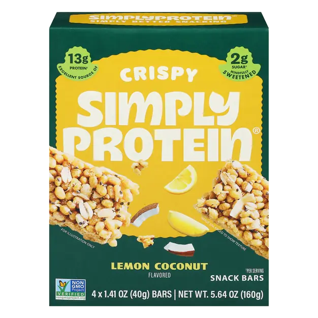 Gluten Free Lemon Coconut 12g Protein Snack Bars - 4 ct