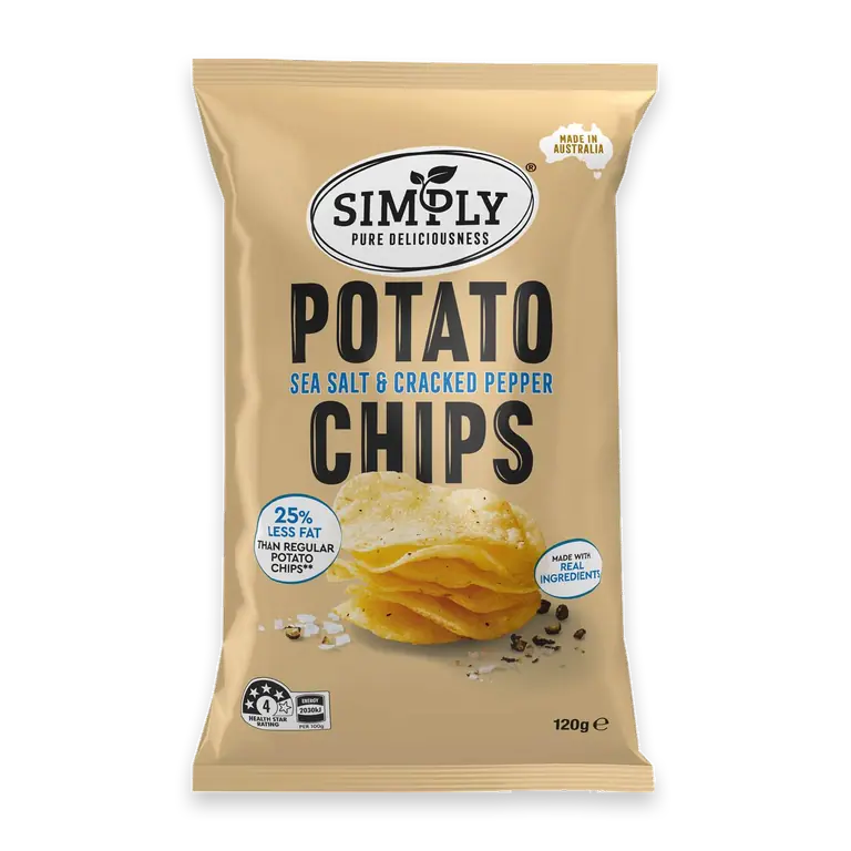 Sea Salt & Cracked Pepper 25% Less Fat Potato Chips