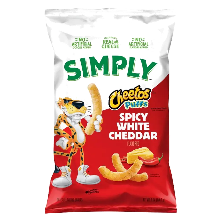 Simply Cheetos Puffs Spicy White Cheddar Chips, 6oz