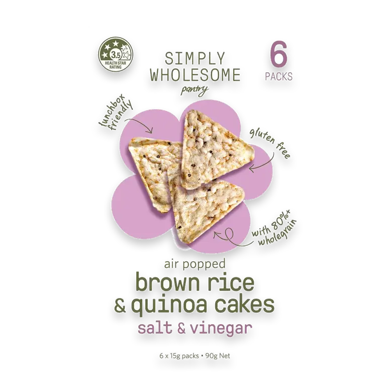 Air Popped Brown Rice & Quinoa Cakes Salt & Vinegar