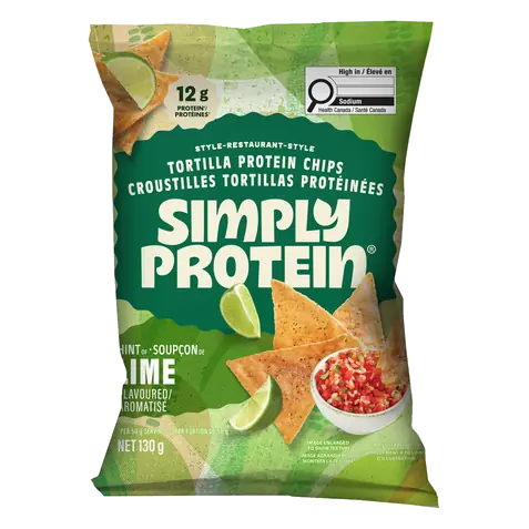 Tortilla Protein Chips Hint Of Lime 130 g
