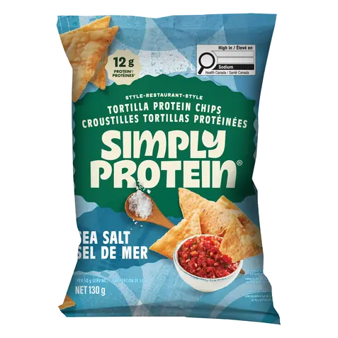 Tortilla Protein Chips Sea Salt 130 g