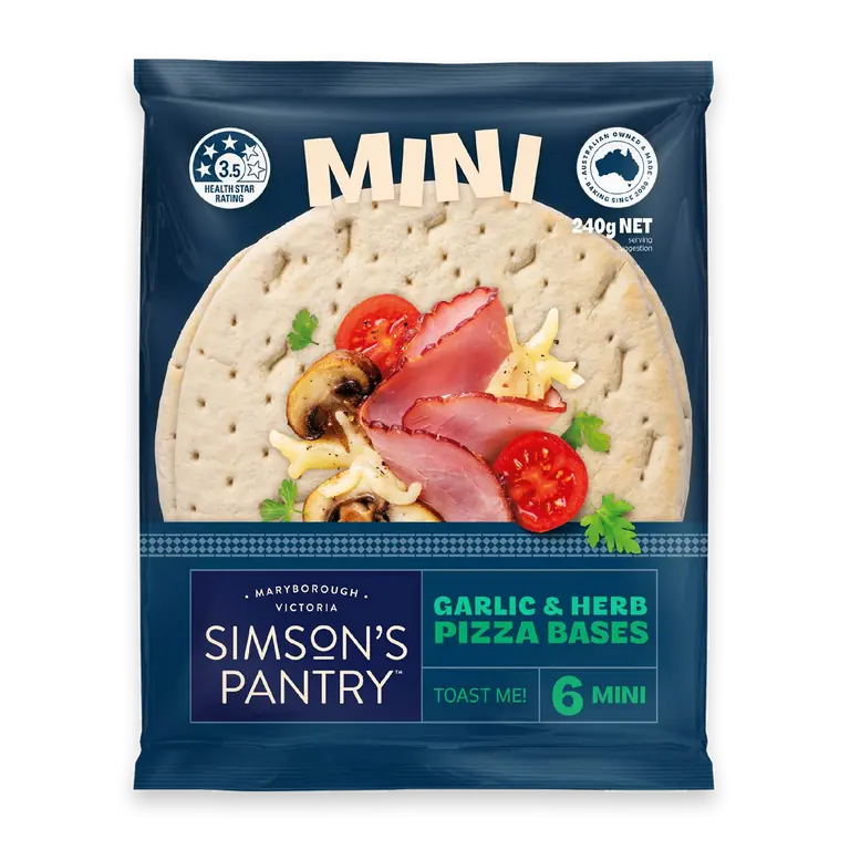 Mini Pizza Base Premium Garlic & Herb