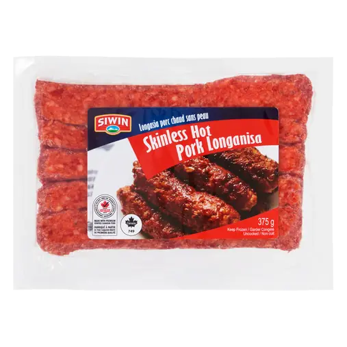 Frozen Pork Longanisa Skinless Hot 375 g
