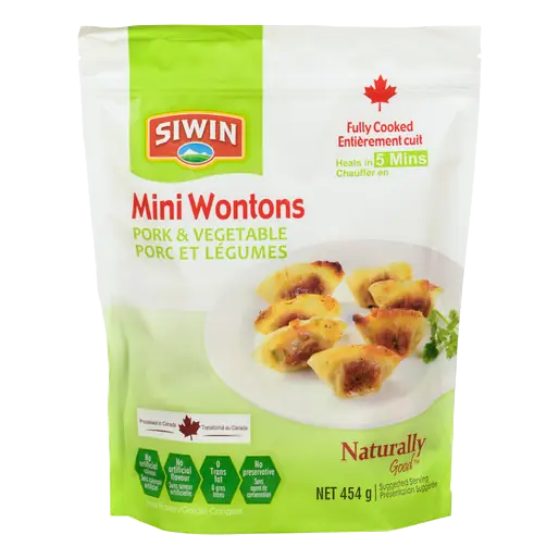 Mini Wontons Pork Vegetable 454 g (frozen)