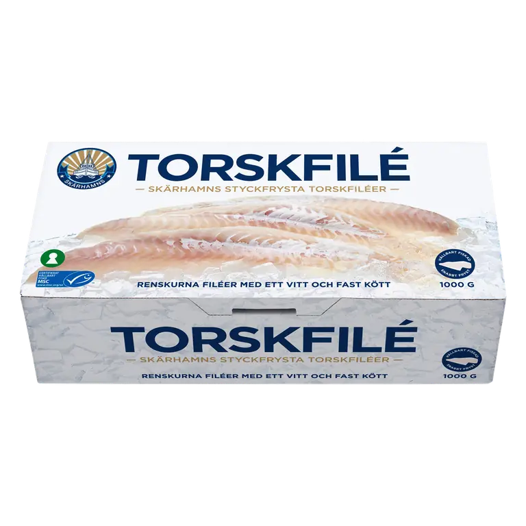 Torskfilé Styckfrysta Hela