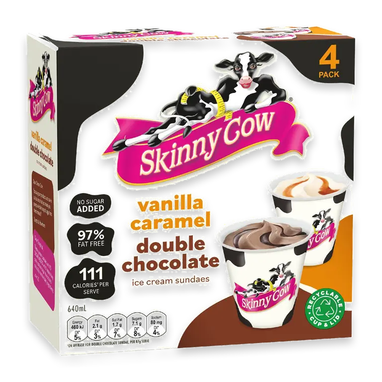 Ice Cream Sundaes Chocolate Vanilla Caramel
