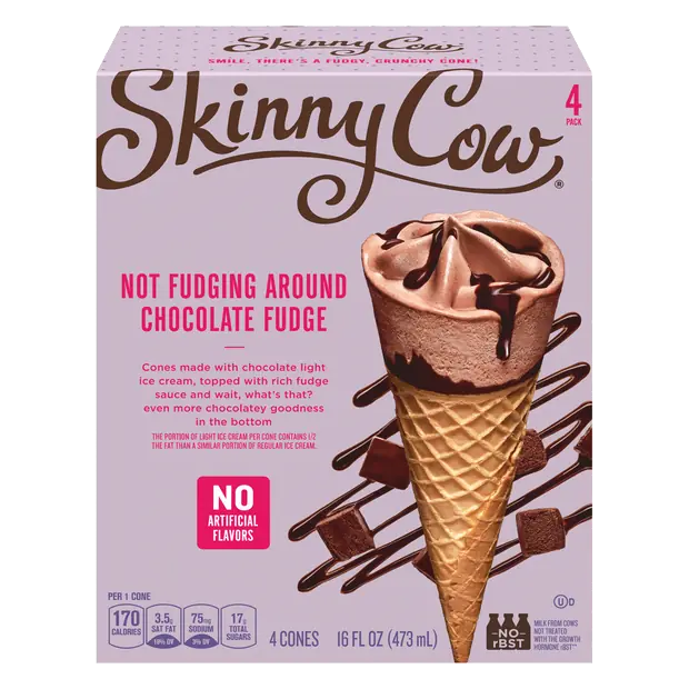 Light Not Fudging Around Chocolate Fudge Ice Cream Cones - 4 ct