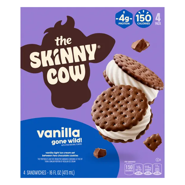 Vanilla Gone Wild Ice Cream Sandwiches - 4 ct
