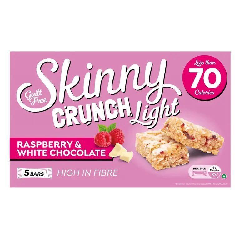 Skinny Crunch Light Raspberry & White Chocolate Bars