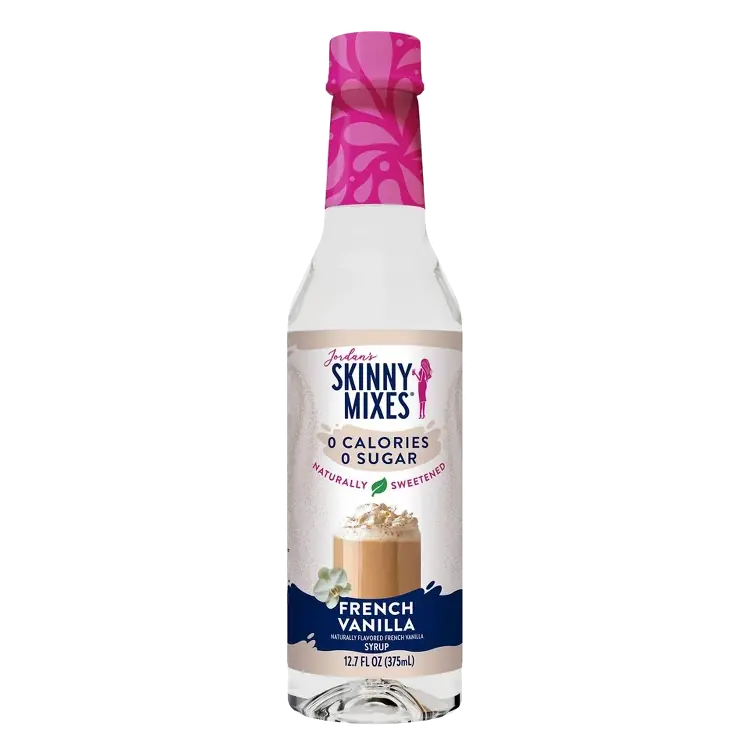 Jordan's Skinny Mixes Naturally Sweetened Sugar Free French Vanilla Coffee Flavoring Syrup, 12.7 fl oz