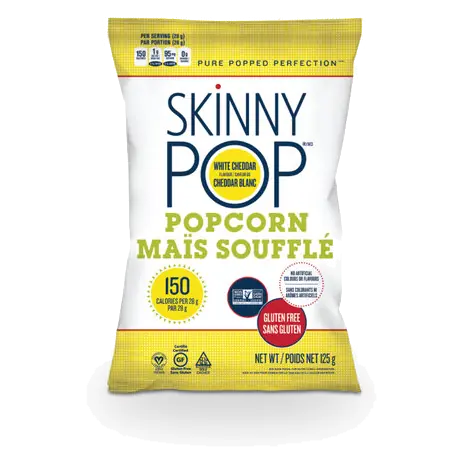 Gluten-Free Popcorn White Cheddar 125 g