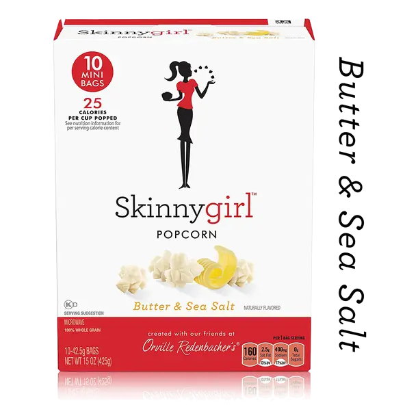 Orville Redenbacher’s Skinnygirl Microwave Popcorn, Butter & Sea Salt Popcorn, 1.5 oz., 10-Count