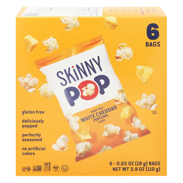 Gluten & Dairy Free White Cheddar Popcorn - 6 ct