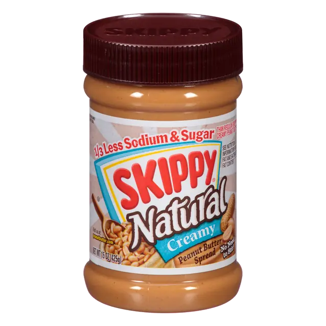 Natural 1/3 Less Sodium & Sugar Creamy Peanut Butter Spread