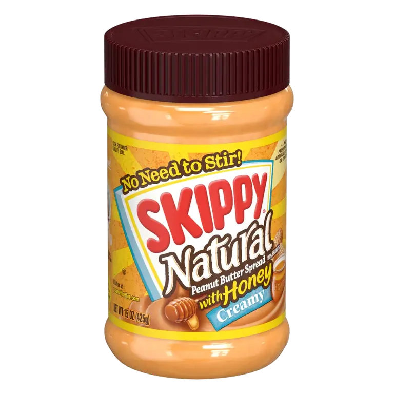 Natural Creamy Peanut Butter Spread with Honey