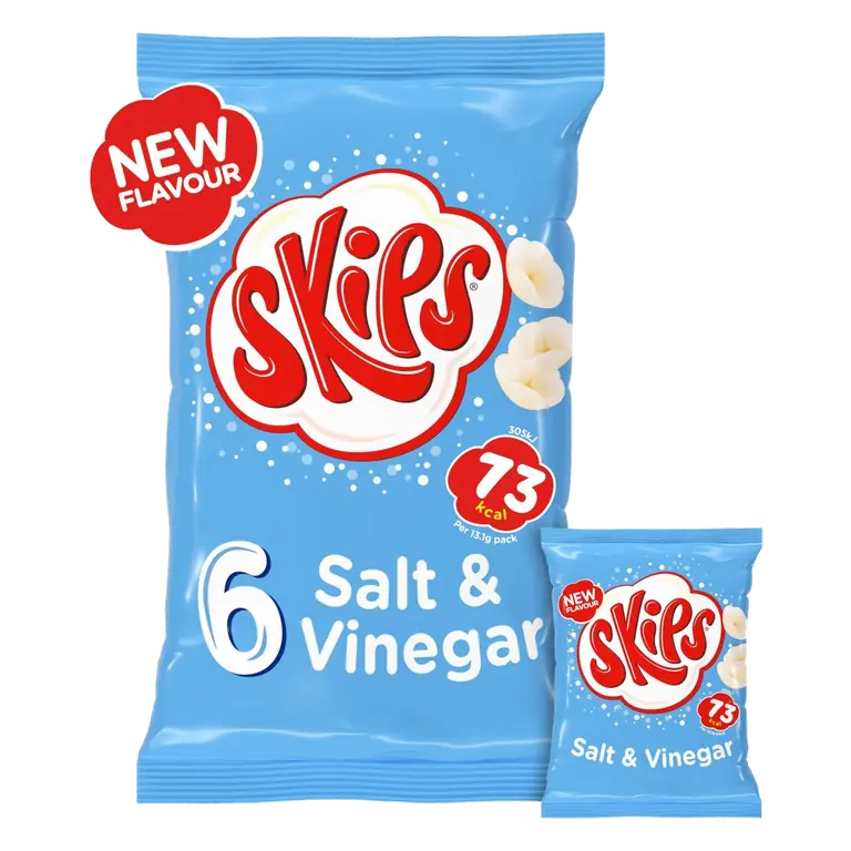 Salt & Vinegar Crisps 6 x 13.1g