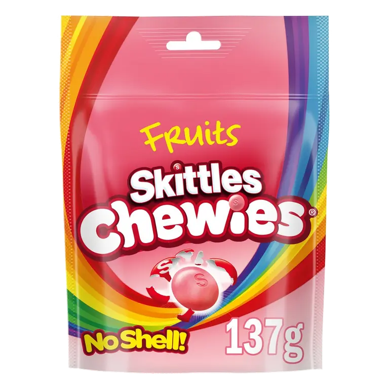 Chewies Vegan Sweets Fruit Flavoured Pouch 137g