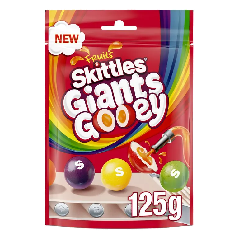 Giants Gooey Vegan Chewy Sweets Fruit Flavoured Pouch Bag 125g