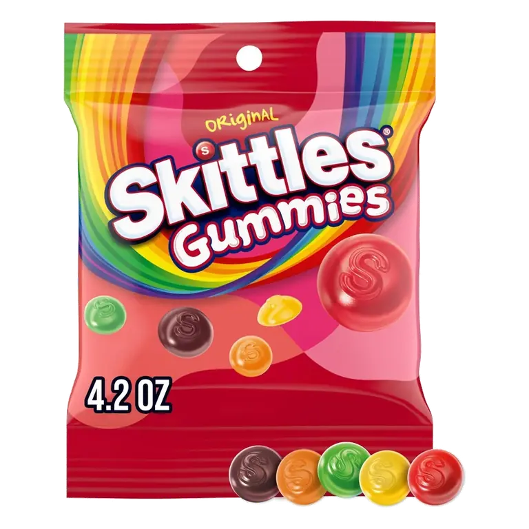 Skittles Gummies Original Small Peg, 4.2oz