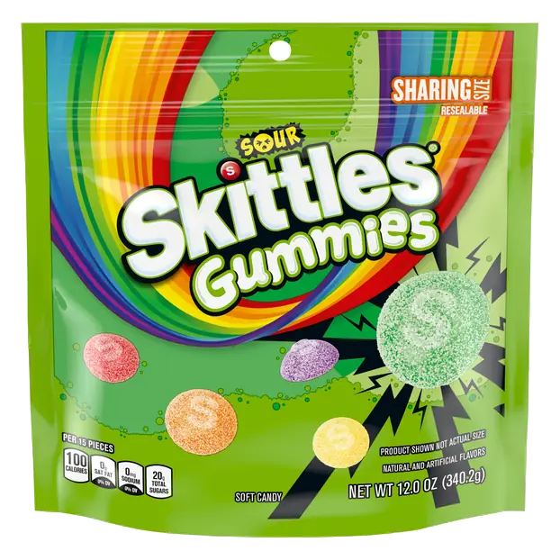 Sour Gummies Candy Sharing Size