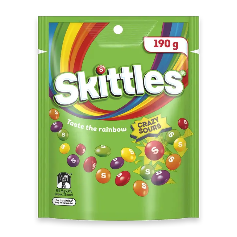 Sours Chewy Lollies Party Share Bag