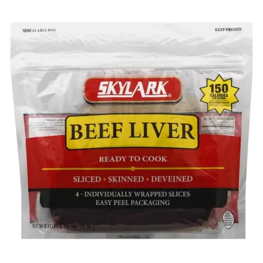 Beef Liver, Skinned, Deveined, Sliced