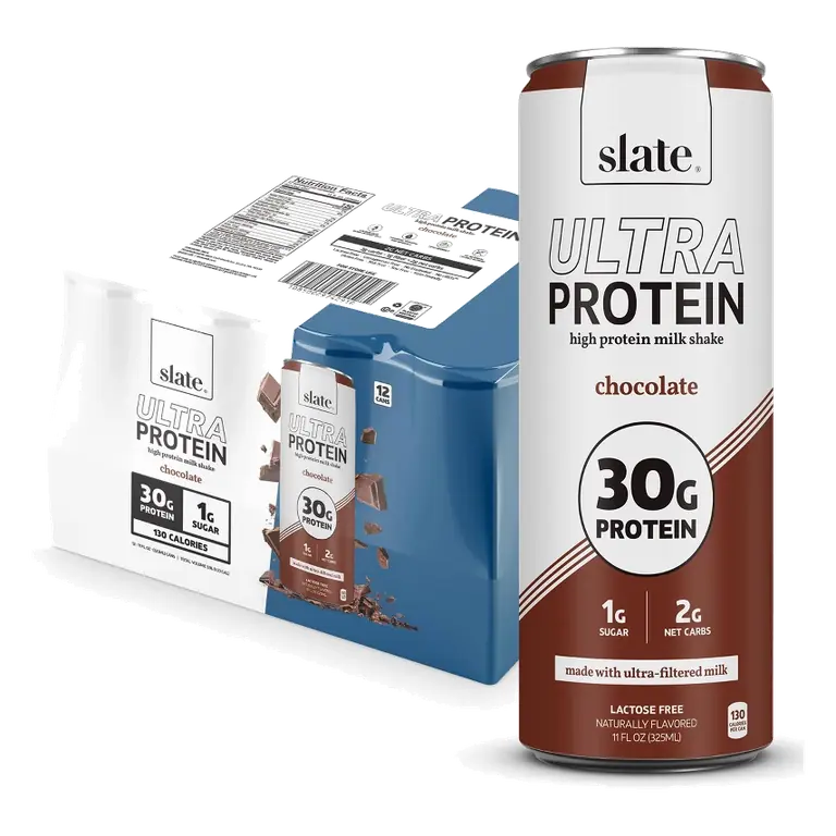 Slate Milk Chocolate Ultra 30g Protein Shake, 12pk/11 fl oz: Non-Caffeinated