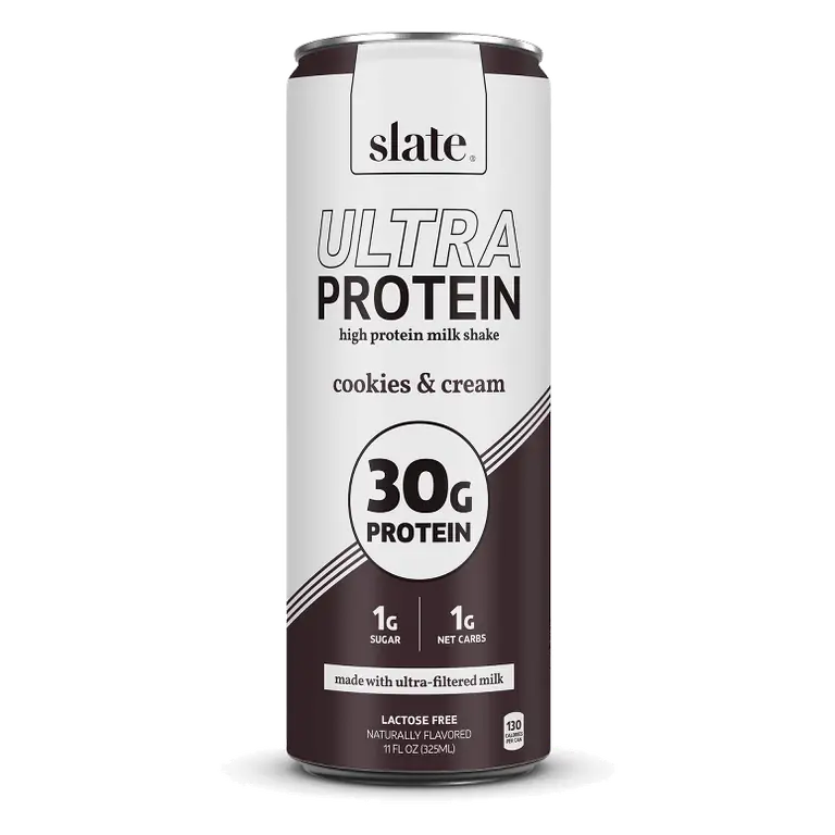 Slate Milk Cookies and Cream Ultra 30g Protein Shake, 11 fl oz: Non-Caffeinated