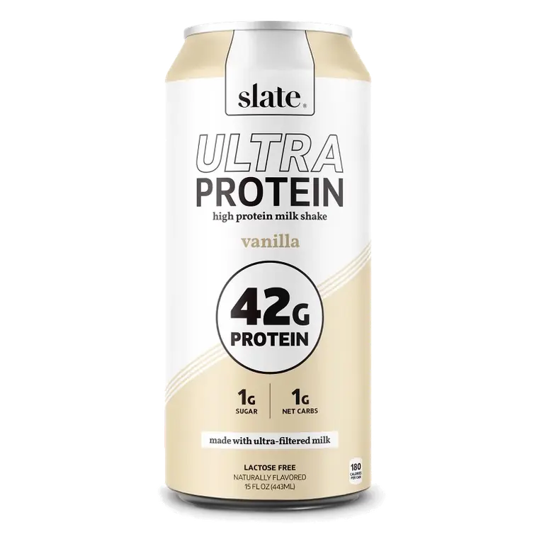 Slate Milk Vanilla Ultra 42g Protein Shake, 15 fl oz: Non-Caffeinated