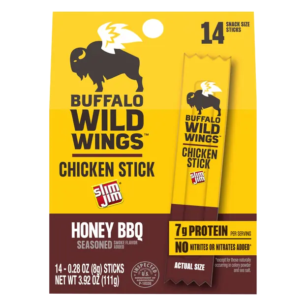 Buffalo Wild Wings Honey BBQ Smoked Meat Sticks - 14 ct