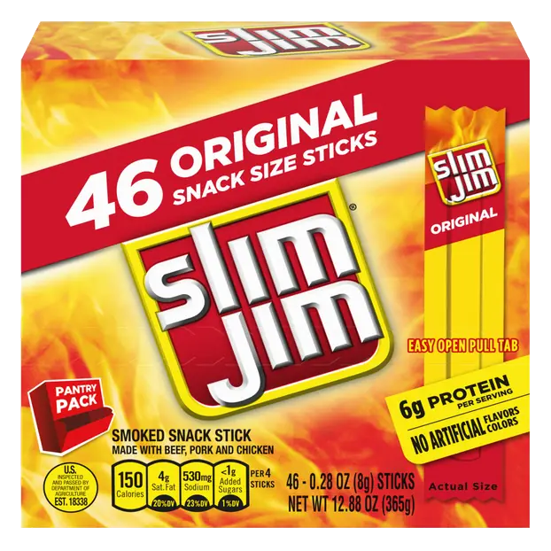 Original Protein Smoked Meat Sticks Snack Size - 46 ct