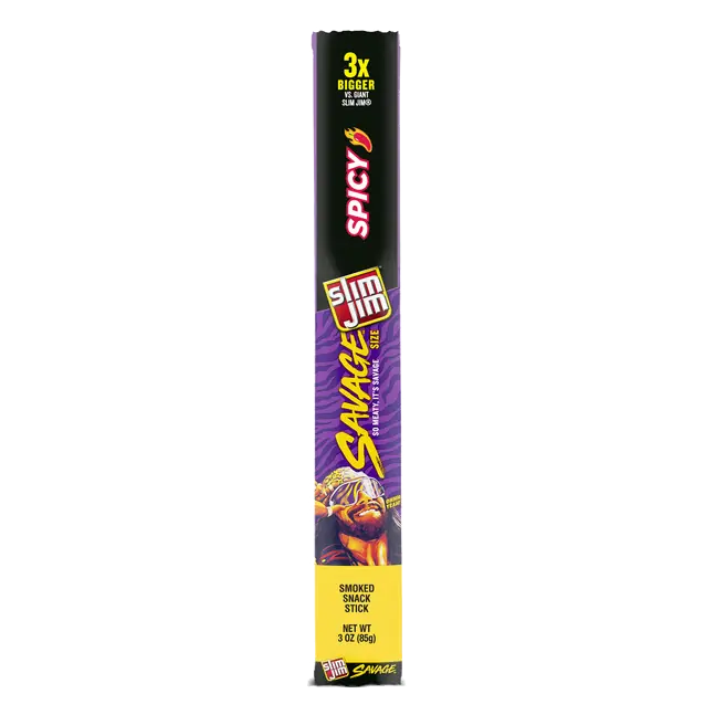 Savage Smoked Meat Sticks, Spicy Flavor, High Protein