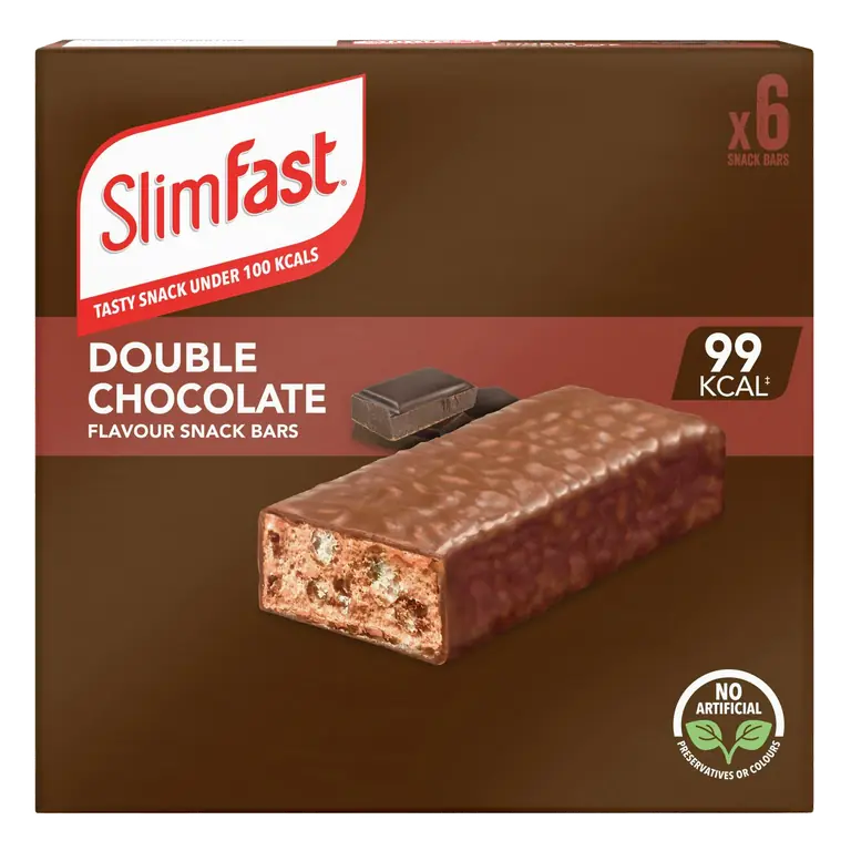 Snack Bars Double Chocolate Flavour bar x6 25g