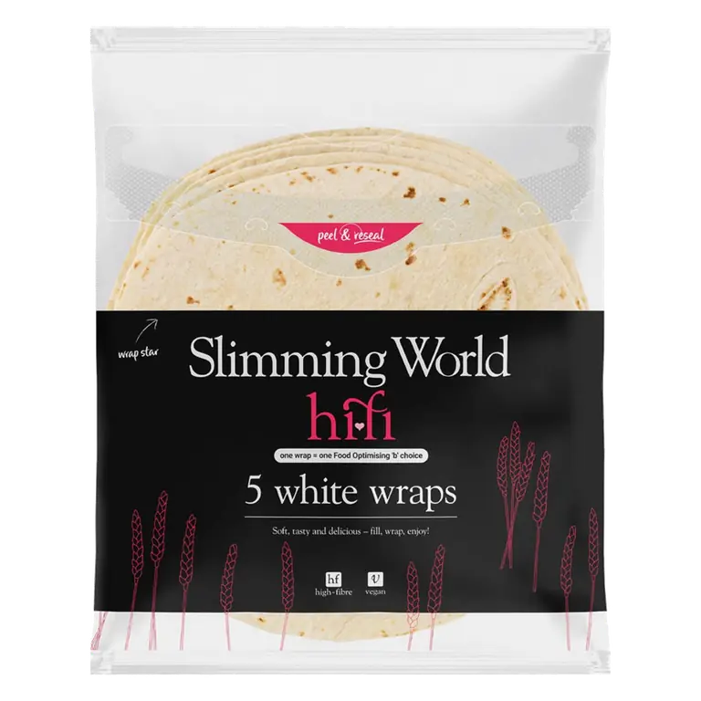 Slimming World 5 White Tortilla Wraps 330g
