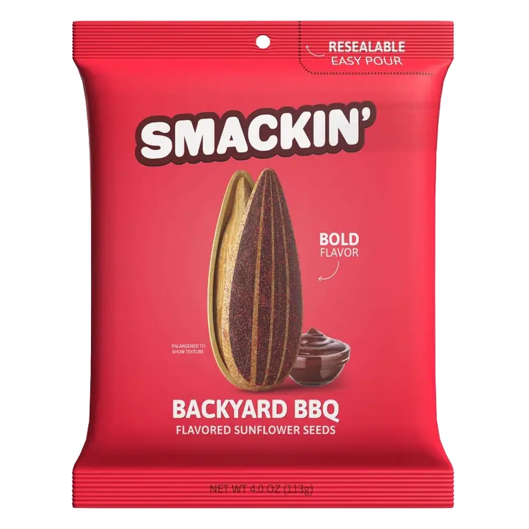 SMACKIN' Backyard BBQ Sunflower Seeds, 4oz: Salted