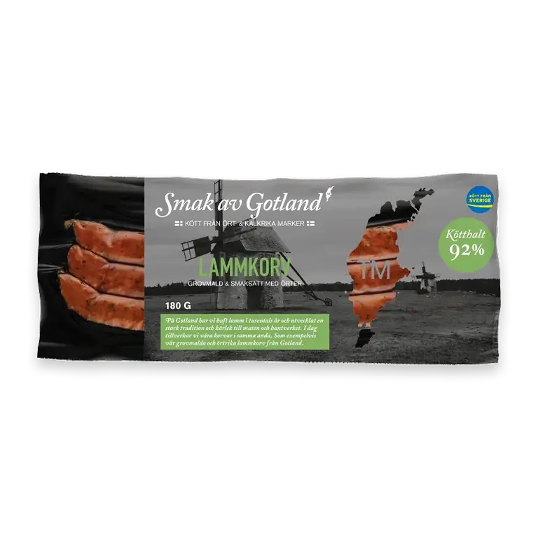 Lammkorv 92% Kötthalt 180g