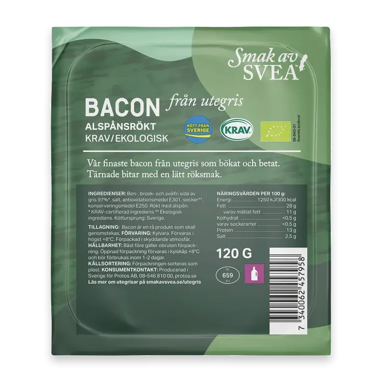 Bacon Tärnat KRAV 120g
